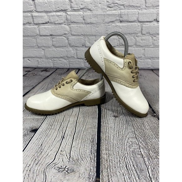 Wilson Golf Shoe Women's Size 7 White Tan GS372 - Picture 2 of 12